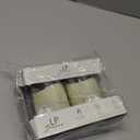 LumiPur Basics Flameless Flickering Wax Pillar LED Candles 2.75" x 4" (2 Pack, Linen White)