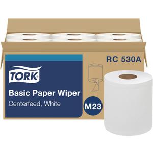 Tork Centerfeed Hand Towel White M23, One-at-a-time Dispensing, 6 x 530 Towels, RC530