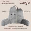 Reading Pillows for Sitting in Bed Adult, Back Rest Pillow for Sitting Up in Bed and Couch, Back Support Chair Pillow Support for Adult Backrest Pillows for Reading (Dark Grey 21 Inch)