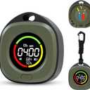 ASIEIT 4-in-1 Portable Carbon Monoxide and Carbon Dioxide Detectors, Upgraded 3-Day Standby Rechargeable CO & CO2 Detector, Real-Time CO & CO2 Alarm for Air Safety for Travel, Camping, Home, Green