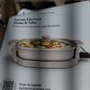 bella Make & Take Electric Skillet, Fits-anywhere™ kitchenware, EverGood™ Ceramic Coating, Adjustable Temperature & Dishwasher-Safe Tempered Glass Lid, Cast Aluminum Base, 1200 Watt, Oatmilk