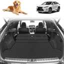Cargo Liner & Backrest Mat Compatible with 2016-2022 Lexus RX350 RX450H - Custom Fit PU Leather Cargo Mat and Rear Backrest Protector- All Weather Full Coverage Easy to Clean Waterproof Trunk Mats (Diamond Grid)