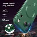 Ankofave Magnetic for iPhone 17 Pro Max Case, with Camera Lens Protector, Compatible with Magnetic, Slim Shockproof Bumper Soft Silicone Metallic Luster Phone Case for iPhone 17 Pro Max, Green