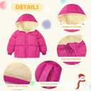 UNICOMIDEA Baby Winter Coat with Hooded Toddler Boys Girls Puffer Jackets for 12M-5T (Pink)