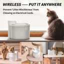Uahpet Cat Water Fountain, Wireless & Battery Operated 67oz/2L Automatic Pet Water Fountain for Cats & Multiple Pets