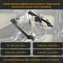 4 x Dasbecan Power Window Regulator with Motor Front Left Driver Side Compatible with Cadillac SRX 2010-2016 Saab 9-4X 2011 with Anti-Pinch Replaces#751-966 (7PINS)