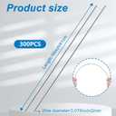 300 Pcs 16 Inch Insulation Support 16  Wire Insulation Support Wire, 1095 Carbon Steel Metal Insulated for Ceiling Attic (Black)