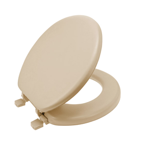 Ginsey Round Soft Cushion Toilet Seat, Champagne