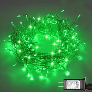 ILLUMINEW 300 Led Green Outdoor String Lights Waterproof St. Patrick's Day Decorations, 108 Ft Led Twinkle Lights for Bedroom, 8 Modes Plug in Fairy Lights for Christmas Room Decor (300Led)