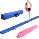 MARFULA 6 FT / 8 FT / 9 FT / 10 FT Folding Gymnastic Balance Beam for Kids with Carry Bag for Home and Club Use (Blue)