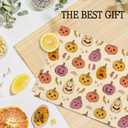 Giosve Halloween Pumpkin Kitchen Towels, Farmhouse Fall Spooky Pumpkin Botanical Decorative Hand Towels for Bathroom, Halloween Dish Tea Towel for Kitchen Decor, 16x24 Inch