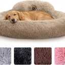 PetJett XL Dog Bed for Large Sized Dog - 45'' Extra Large Dog Bed, Washable Dog Bed - Anti-Slip Super Soft Round Donut Bed, Fluffy Faux Fur Anti-Anxiety Premium Comfort Pet Bed, Fits Dogs upto 120 lbs