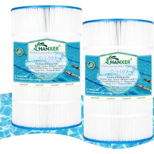 HANXER® PAP75 Swimming Pool Filter Replaces for C-9407, Clear 75, Ultral-C2, R173214, 59054100, FC-0685, 590541, 10751, 75 Sq.Ft Pool Filter Cartridge, 2 Pack