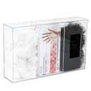 IneVibe Triple Hygiene Holder - 3 Compartment Acrylic Dispenser with Lid for Hairnets, Glove Boxes, Face Masks, Plastic Bags, Tissue Boxes in Home or Medical Setting - Counter or Wall Mount (Triple)