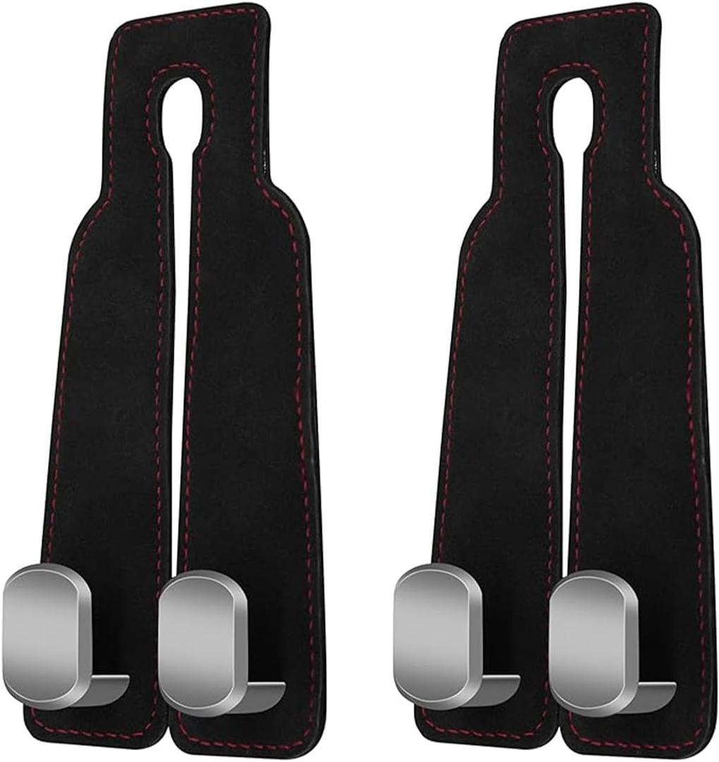 2 Pack Car Back Seat Headrest Hook for Car Handbag Clothes Coats Grocery Bags Car Interior Accessories