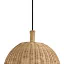 3-Light Rattan Pendant Light,13.77" Rustic Oval Hanging Light,Wicker Pendant Light Hand-Woven Rattan Chandelier for Public Place Dining Living Bedroom Kitchen Farmhouse