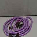 Fida Durable Slip Lead Dog Leash, 6 FT x 3/8" Heavy Duty Comfortable Strong Rope Slip Lead for Small Dogs and Puppies, No Pull Pet Training Leash with Highly Reflective(3/8", Purple)