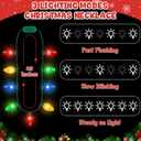 Blowata Christmas Light Necklace, 3PCS Christmas Necklace with 3 Flash Modes, Colorful Xmas Light up Decorations for Christmas Necklaces Party Favors Festival Party Supplies Ugly Sweater Decor