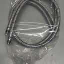 BWE 32-Inch Long Bathroom Kitchen Faucet Connector, Braided Stainless Steel Supply Hose 3/8-Inch Female Compression Thread x M10 Male Connector, x 2 Pcs (1 Pair)