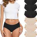 Wealurre Cotton Bikini Women's Breathable Panties Seamless Comfort Underwear (Medium, B3/A3), Pack of 4 