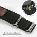 Compatible With Garmin Watch Band, Super Rugged Nylon Sports Strap With Woven Loop Design, For Fenix/Forerunner/Approach/MARQ/Quatix/D2 Series Tough Replacement Band For Men