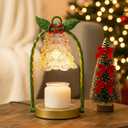 Candle Warmer Lamp Electric Timer: Dimmable Wax Melt Warmer for Jar Candles with 2 Bulbs and Jar Candle,for New Home Bedroom, Gifts for Women (Christmas)