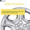 TangMiGe 4-Pack 17 inch Hubcaps Compatible with Ford Escape 2013-2025, Fits 17" Steel Wheel Only, Replaces OEM #GJ5Z-1130-A, (Silver Color Wheel Cover)