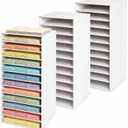 Wesiti 3 Pack White Classroom Mailboxes Bulk, 12 Slot Paper Organizers
