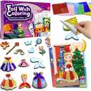 Foil Art Craft Activity for Kids.Foil Foam Stickers Princess Dress-Up Paper Dolls Play Set.2 in 1 Art and Craft for Kids,Creative Travel Toys, Birthday Gifts for Boys & Girls Ages 4 and Up (purple)