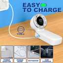 Portable Handheld Turbo Fan, 100 Gear Wind, 3-IN-1 Foldable Personal Handheld Mini Fan with Air Turbo Cooling, 3600mAh Battery Operated Fans Rechargeable for Travel Working Outdoor Activities (White)