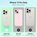 2 x SHEDEER for iPhone 15 Pro Case with Glitter Camera Protector & Screen Protector, Anti-Yellowing Chic Stylish Pattern, Shockproof Drop Protection Anti-Scratch Phone Cover 15 Pro 6.1'', Dream Green