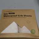 2-Pack Waterproof Baby Crib Sheets for Boys, Girls - 52x28 Viscose Derived from Bamboo Toddler Bed Sheet Neutral, Fitted Crib Mattress Protector Cover for Baby Bedding, Soft & Gentle (Ecru)