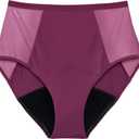 Thinx Period Underwear, Comfort-Stretch Hi-Waist, Holds Up to 12 Regular Tampons*, FSA HSA Approved Period Panties, All-Day Absorbency Menstrual Underwear for Women, Leakproof & Reusable, Plum, L,