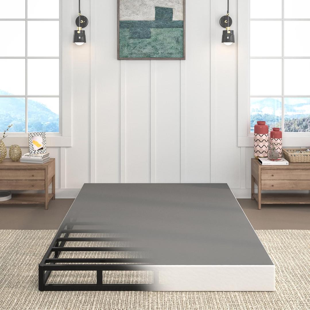 7 Inch Queen Size Box Spring – Heavy Duty Metal Queen Mattress Foundation
3000lbs Weight Capacity, Metal Queen Bed Base with Easy Clean Fabric Cover, Non-Slip, Quiet Noise Free, Easy Assembly, Black