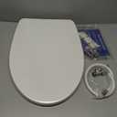 Bio Bidet Slim Zero Non Electric Bidet Toilet Seat Elongated, Low Profile Seat with Slow Close Lid, Battery Powered Night Light, Dual Nozzles, White