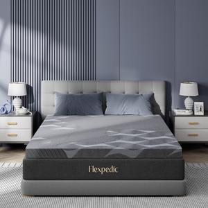 Flexpedic Firm Mattress Topper 3 Inch King Size - Advanced Gel Infused Memory Foam Bed Topper for Deep Pain Relief - Breathable & Washable Cover - CertiPUR-US Certified Comfort Enhancement