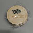 7 Pack Baby Monthly Milestone Cards Sign, Double Sided Baby Milestone Signs Wooden Marker Discs for 1-12 Months Baby Milestone Pictures Baby Shower Gifts (Clear)