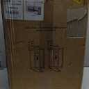 20" Large Dusk to Dawn Outdoor Wall Lantern with Closed Bottom - Black Outdoor Porch Lantern Wall Mounted, Waterproof Modern Outside Wall Sconce Coach Lamp for House, E26, 2 Packs