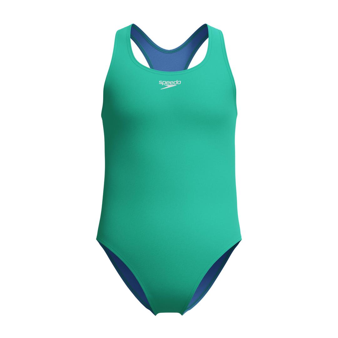Speedo Girl's Swimsuit One Piece Closed Racerback, 6