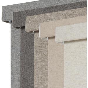 Persilux Blackout Roller Shades for Window Blinds, Cordless,Linen Fabric, Thermal Insulated Fabric UV Protection Shades for Home, Office, Bedroom, Door, Blackout-Cream,46" W X 72" H
