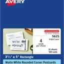 Avery Postcards with Rounded Corners and Sure Feed Technology, 3.5" x 5", Matte White, 100 Total, Laser/Inkjet Printable Cards (5625)
