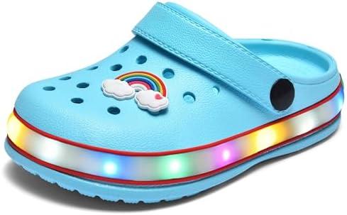 VIYEAR Toddler Light Up Sandals - Boy's & Girl's Garden & Beach Clogs - Indoor & Outdoor Slipper Size: 1Y