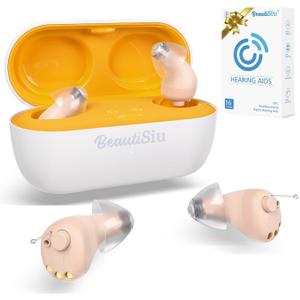 Hearing-Aids  Premium Rechargeable Hearing-Aid for Elder/Senior Hearing Loss with Superior Noise Cancellation, Invisible Hearing Aids with Charging Case, Long Lasting Up to 150hrs