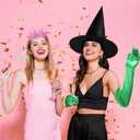 Witch Hat Princess Crown Costume Accessories Set Wizard Hats Green Gloves Princess Crowns Glitter Star Wands