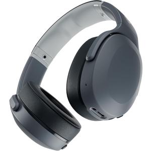 Skullcandy Crusher Evo Wireless Bluetooth Headphones with Multi-Sensory Bass, Noise Isolating Over-Ear Fit, Up to 40 Hours Battery, Microphone for iPhone Android - Chill Grey