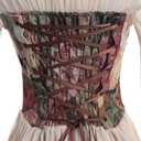 LTAKK Renaissance Dress Women Victorian Costume Ren Fair Medieval Dresses with Floral Corset, Medium