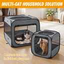 Portable Cat Playpen with Separate Areas, Foldable Cat Tent for Indoor and Outdoor, Pet Playpen for Kittens and Small Dogs