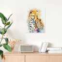 ANMOGID Wall Art Canvas Heartwarming Cheetah Family Watercolor Posters Modern Aesthetic Decor Prints for Bedroom Living Room Office with Premium Fade Resistant Canvas 11x14inch(28x35cm) (11L" x 14W")