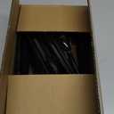 Dualshine 24 Pcs Disposable Black Plastic Serving Utensils,8 Set Including 9.72" Plastic Serving Spoons, Forks and 8.46" Tongs, for Dinner Parties, Buffets,Banquets, Events, Weddings, and Daily Use