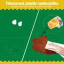 tujol Green 6 Pack Plastic Table Cloth 54" x 108", Disposable Tablecloths Rectangle Table Cover, Plastic Tablecloth for Parties